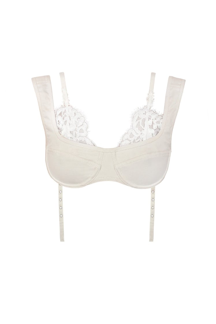 Lace Trimmed Bralette in Cream from Orseund Iris.