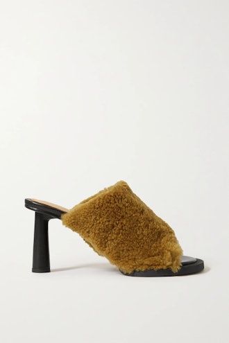 Jacquemus Shearling & Leather Mules  