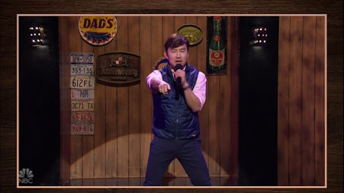 Simu Liu performing "I Want It That Way" during his Saturday Night Live hosting debut. Screenshot vi...