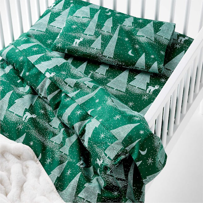 Dream of Snow Toddler Organic Flannel Bedding