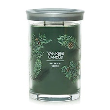 Yankee Candle® Balsam & Cedar Large Tumbler Candle in Dark Green