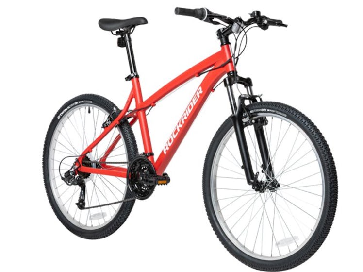 Decathlon Rockrider ST50 Aluminum Mountain Bike, 26-inch, Red, Medium