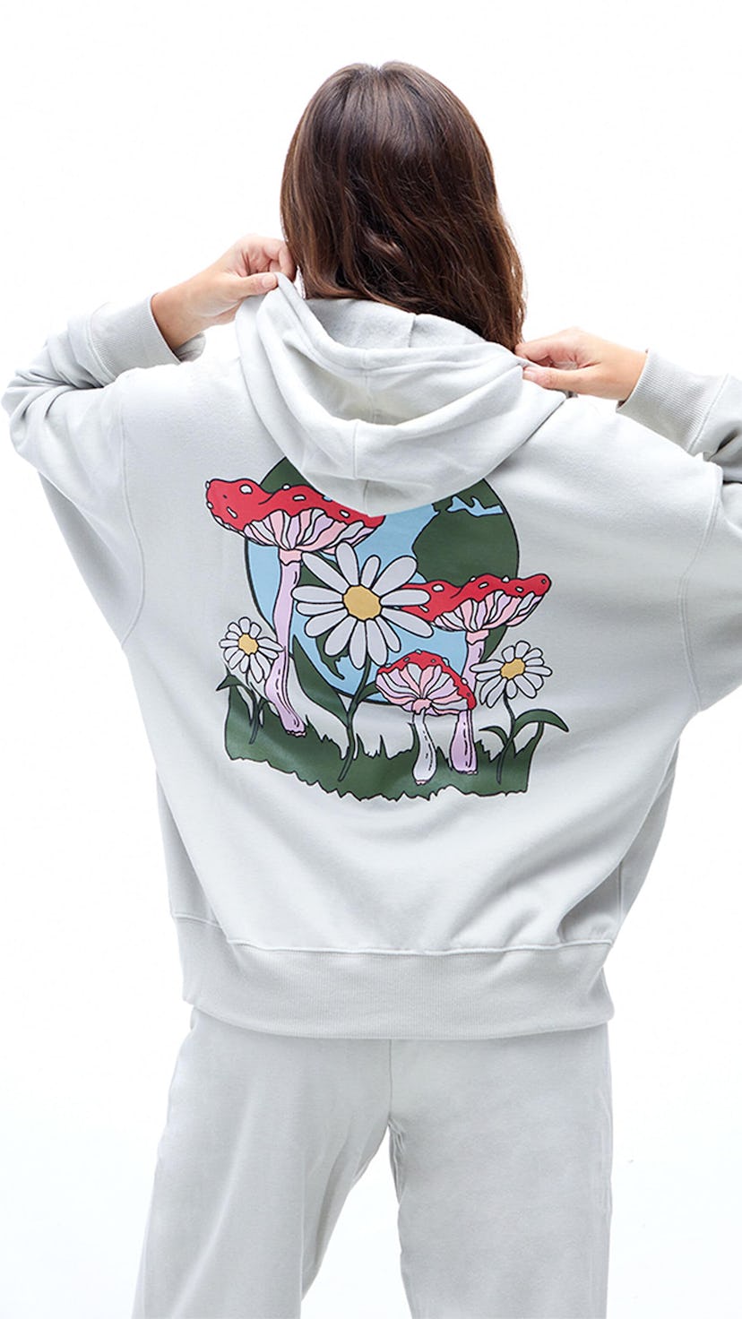 PacSun's mushroom and daisy hoodie.