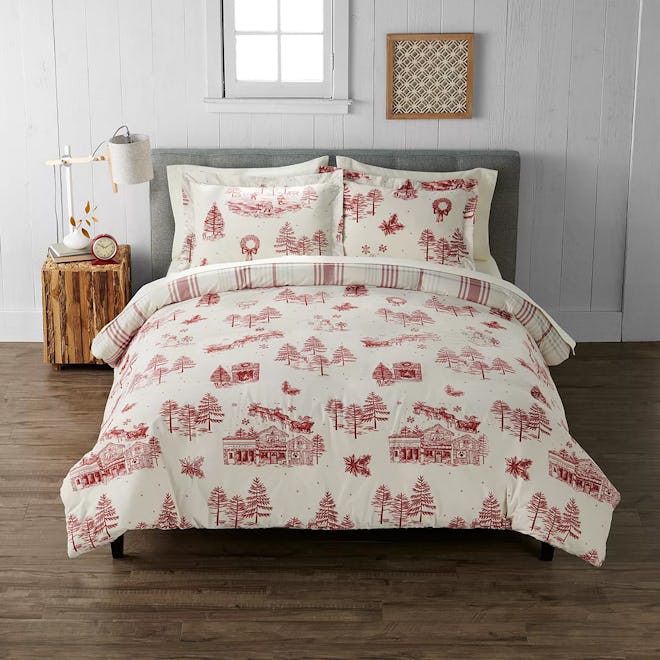 Cuddl Duds Iconic Holiday Heavyweight Flannel Duvet Set