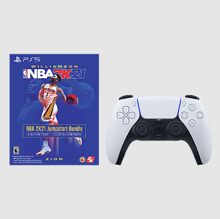 PS5 DualSense Wireless Controller + NBA 2K21 Jumpstart Bundle
