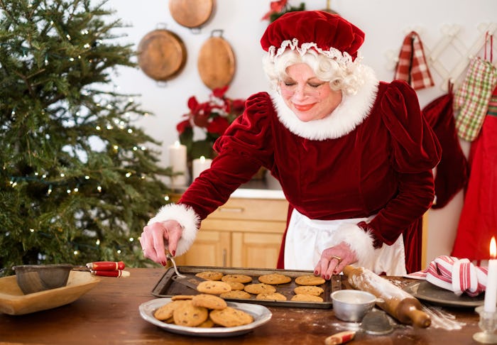 How old is mrs. claus? Here she is plating a batch of fresh cookies