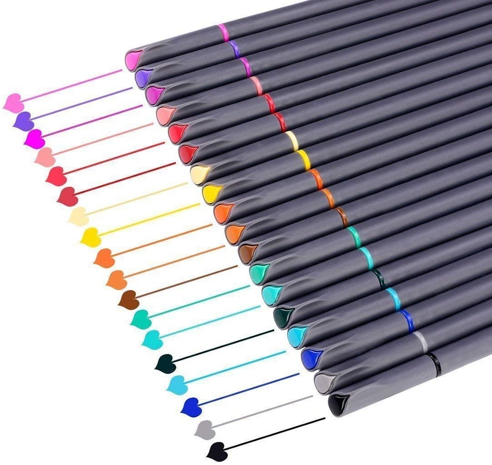 iBayam Fine Tip Drawing Pens (18-Pack)