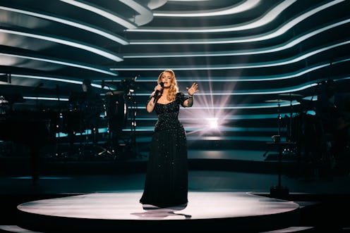 Adele performing at the London Palladium 