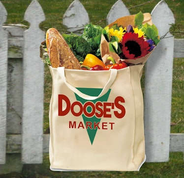 This Gilmore Girls-inspired tote bag is patterned after Doose's Market.