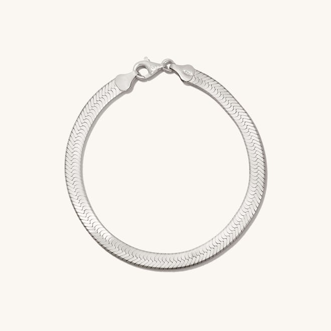 Bold Herringbone Chain Bracelet Mejuri