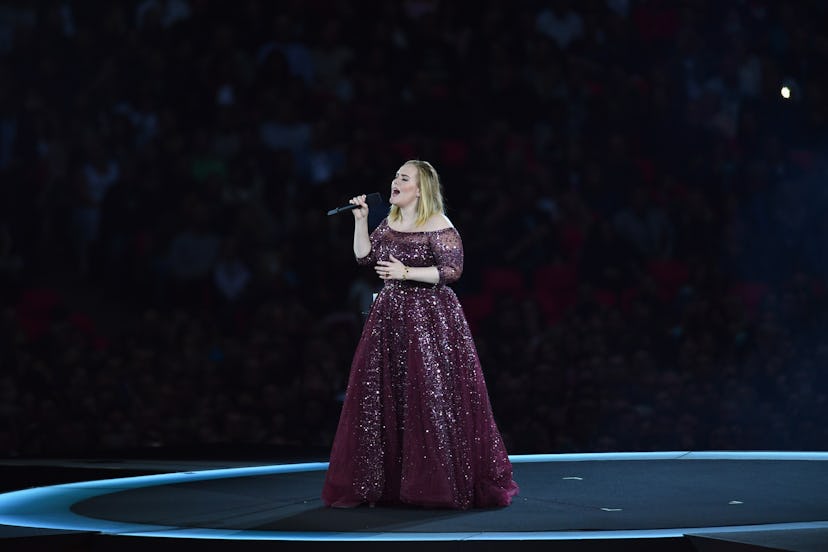 Adele singing. 