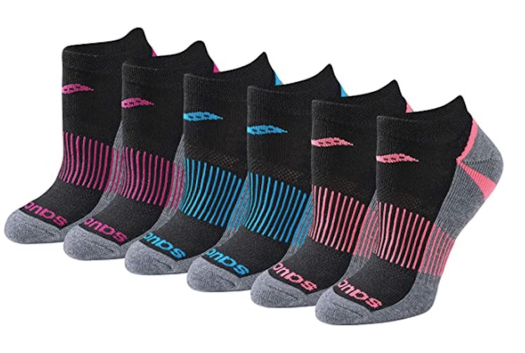 Saucony Selective Cushion Performance No Show Athletic Sport Socks (6 pairs)