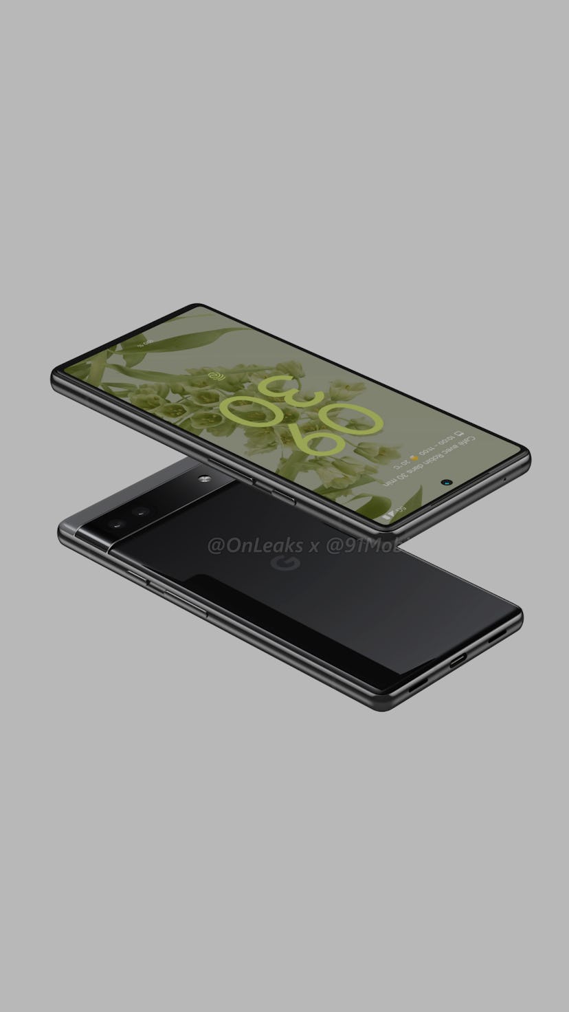 Google Pixel 6a smartphone render leaked