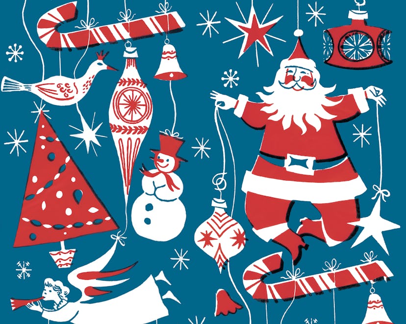 graphic illustration vintage style in article about when is santa's birthday
