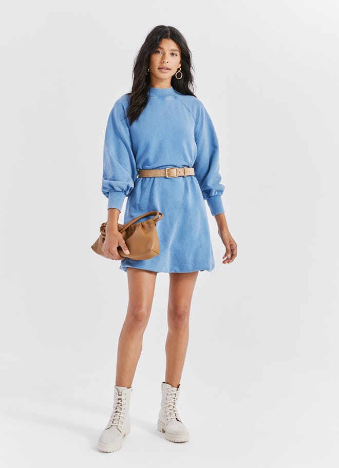 Mockneck Sweatshirt Dress