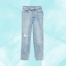 Extra High-Waisted Button-Fly Curvy Sky-Hi Straight Jeans