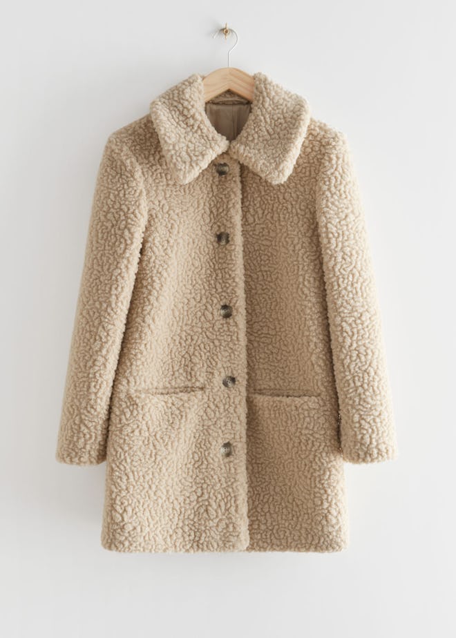 Beige Faux Shearling Coat from & Other Stories.