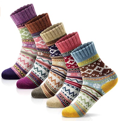 FYC Store Warm Winter Wool Socks (5-Pack)