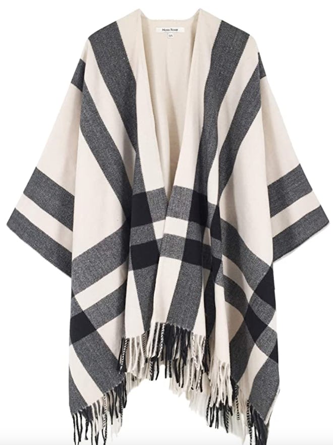 Moss Rose Plaid Shawl Wrap