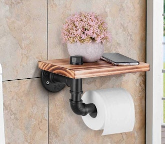 Elibbren Toilet Paper Holder with Shelf