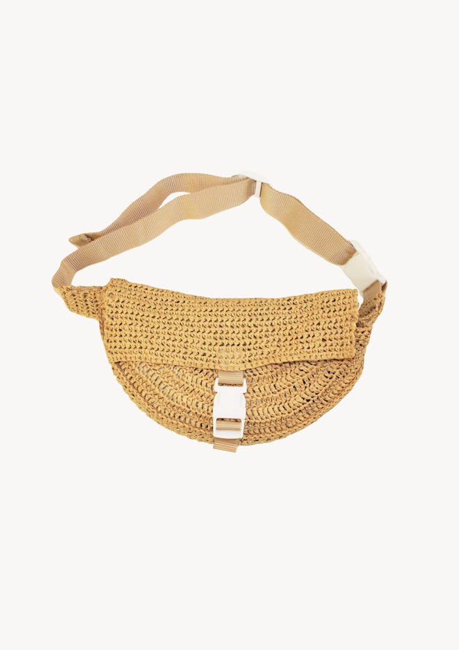 Peju Obasa beige crochet belt bag