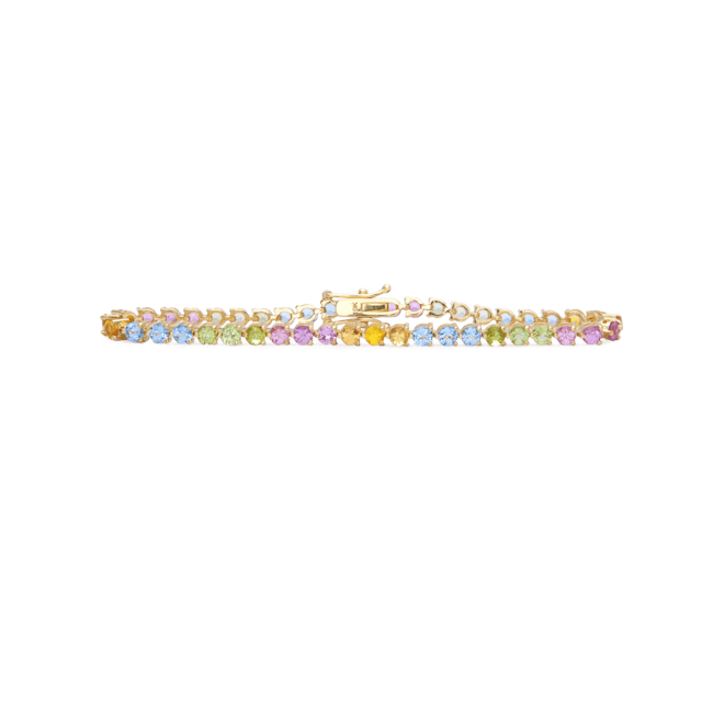 Rainbow Bright Tennis Bracelet from STONE AND STRAND.