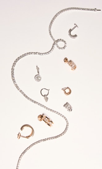 De Beers Jewellers earrings; ear cuff; necklace