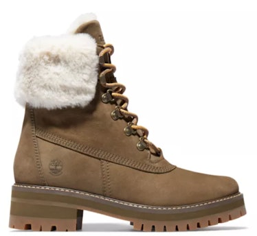 These WOMEN'S COURMAYEUR VALLEY 6-INCH WATERPROOF FAUX-FUR BOOTS from Timberland are on sale for Bla...