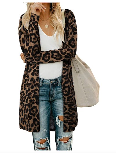 OUGES Open Front Cardigan