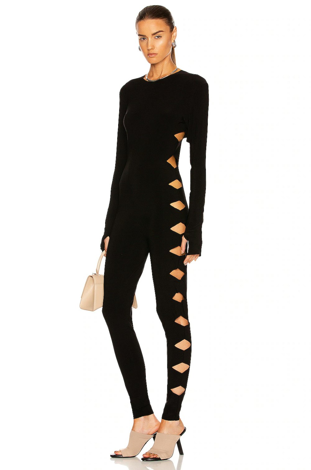 Long Sleeve Crew Neck Alligator Catsuit