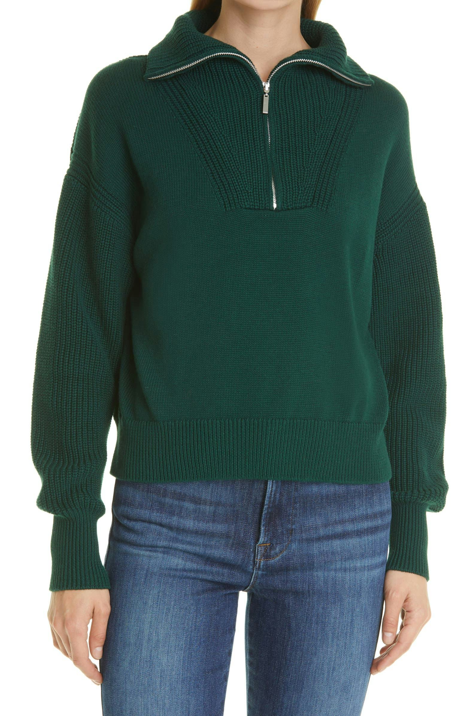 La Ligne Bastien Half-Zip Cotton Sweater