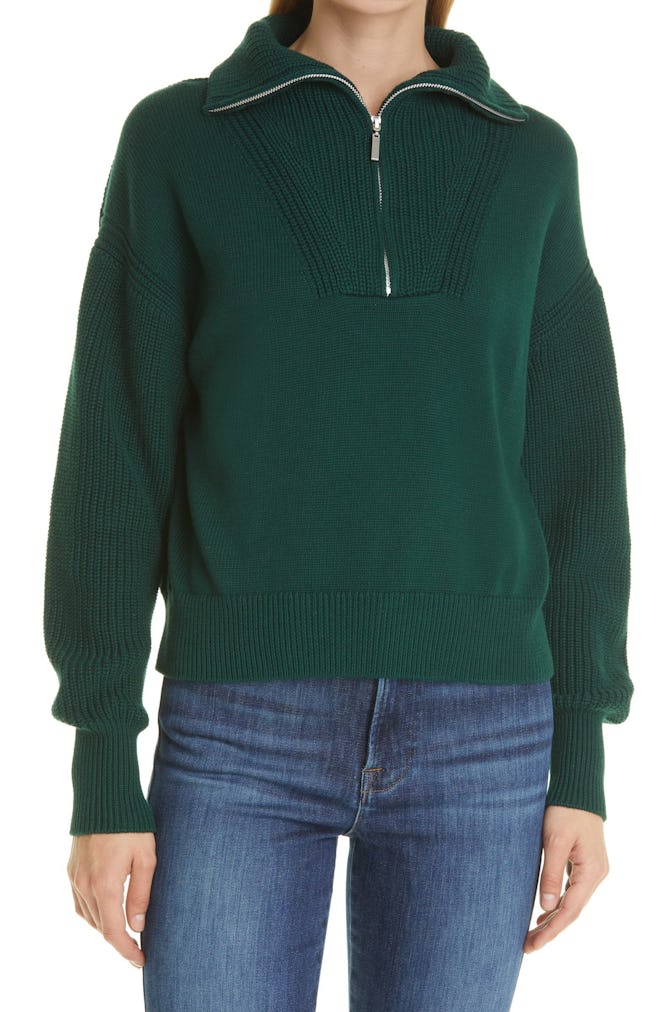 La Ligne Bastien Half-Zip Cotton Sweater