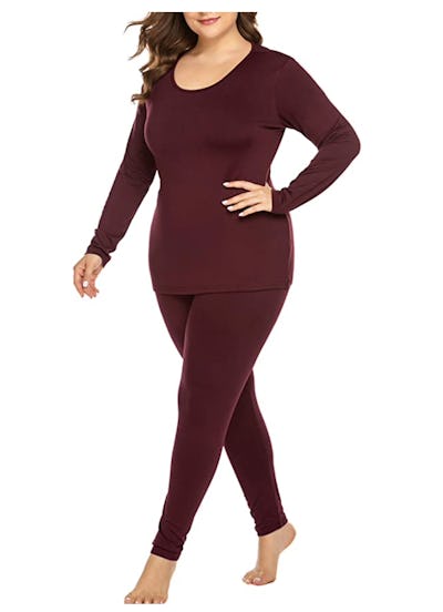 IN'VOLAND Thermal Fleece Lined Pajama Set (2 Pcs )
