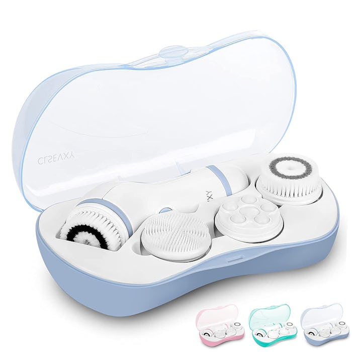 CLSEVXY  Water-Resistant Facial Cleansing Brush Set with 4 Interchangeable Heads
