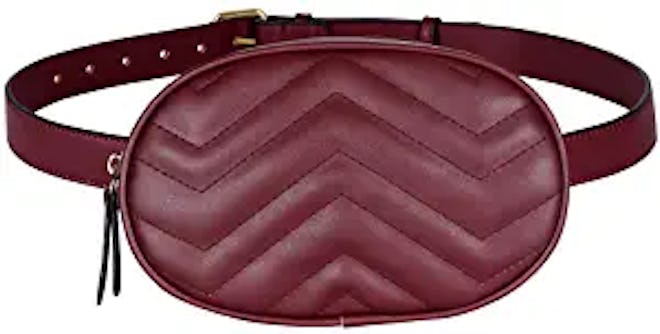 Geestock Waterproof PU Leather Belt Bag