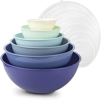 COOK WITH COLOR Plastic Mixing Bowls with Lids 