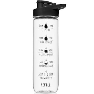 32 Oz. Water Bottle With Times Black