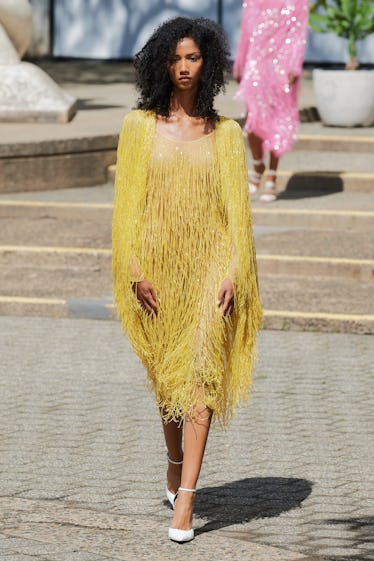 Rodarte yellow tasseled dress
