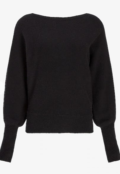 Off The Shoulder Balloon Sleeve Sweater