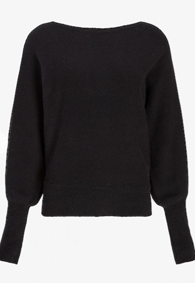 Off The Shoulder Balloon Sleeve Sweater