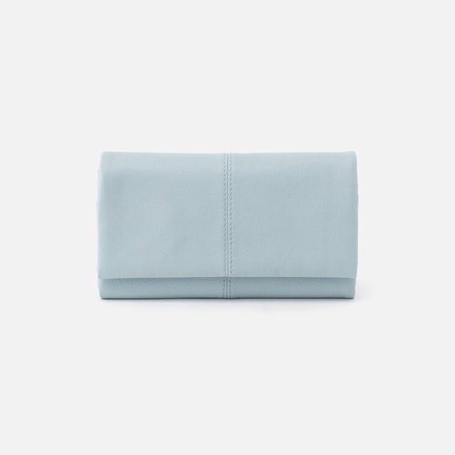 HOBO Continental Wallet in Pale Blue.