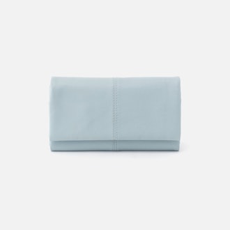 HOBO Continental Wallet in Pale Blue.