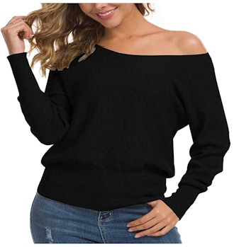 Feiersi Off Shoulder Sweater 