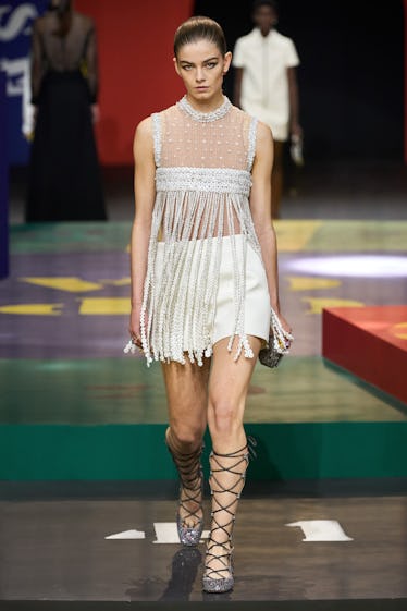 Dior tasseled skirt and top