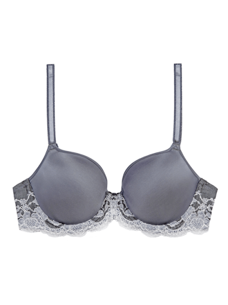 Wacoal Lace Affair T-Shirt Bra in Quiet Shade/Wind Chime.