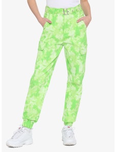Hot Topic Lime Green Tie-Dye Cargo Pants