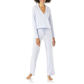 Amazon Essentials Cotton Modal Long Sleeve Shirt Full Length Pant Pajama Set