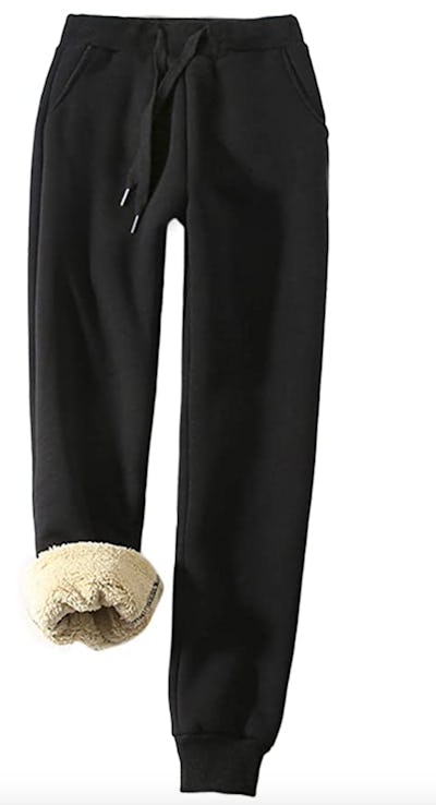 Yeokou Warm Sherpa Lined Athletic Joggers
