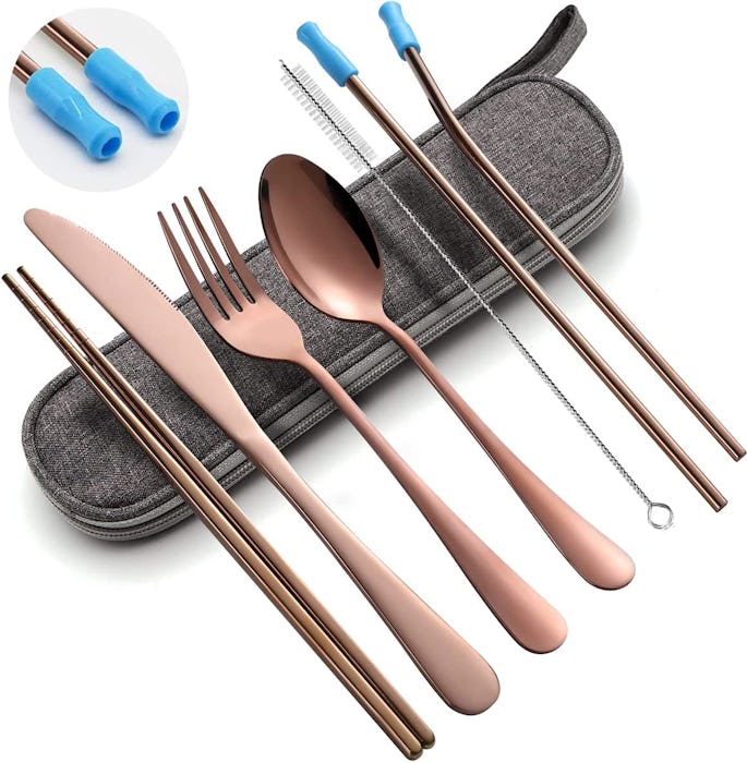 OASMU Travel Utensils Set With Case (8-Piece Set)