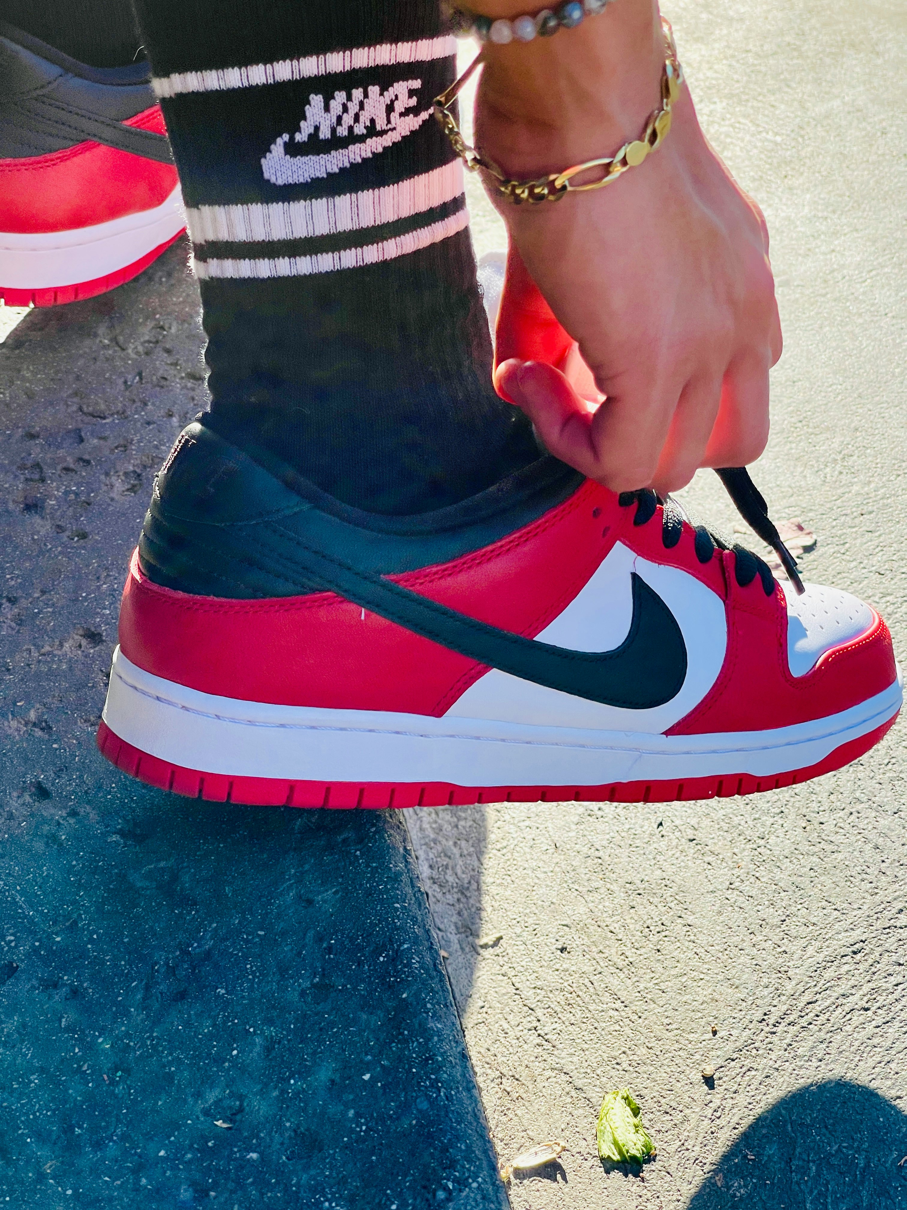 Sb dunk hotsell on feet